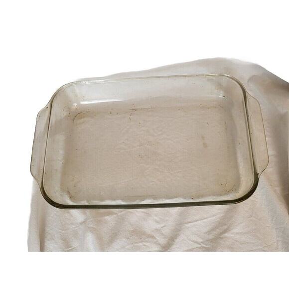 PYREX 233 Casserole Baking Dish 3 Qt Clear Glass Vintage - Picture 5 of 6